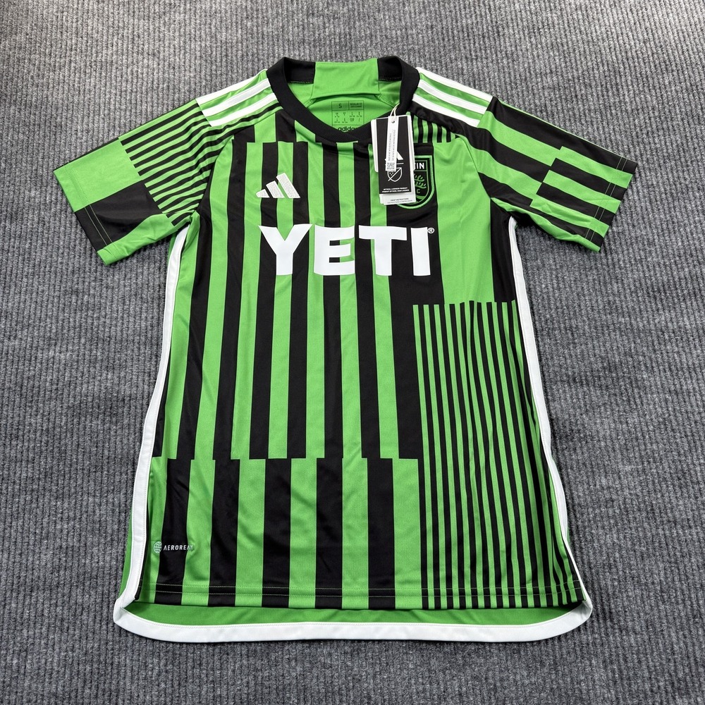 Austin FC Jersey Womens Small Green MLS Soccer Adidas YETI Home AEROREADY Kit